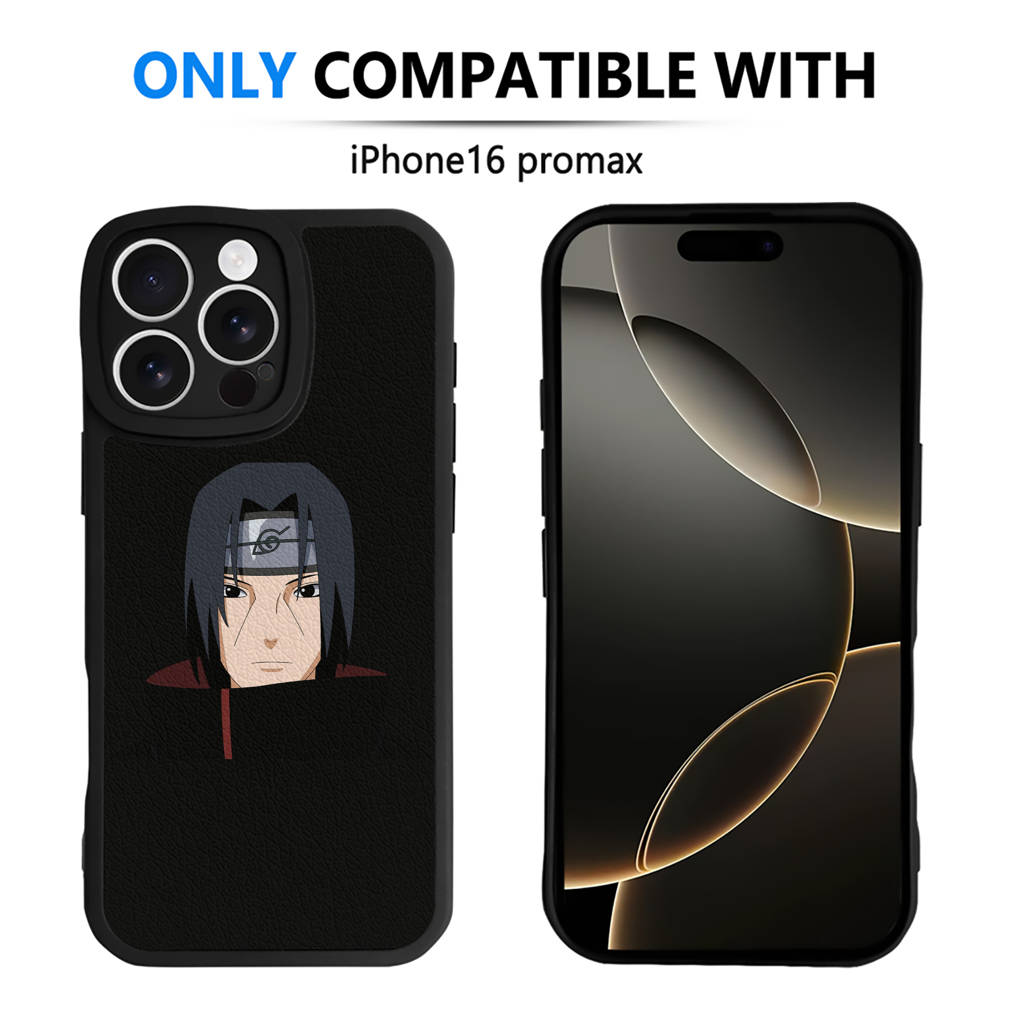 （画像用） NARUTO -ナルト- うちは イタチ Uchiha Itachi 【iPhone 16シリーズ対応】シリコンスマホケース（レザー調） 材質：シリコン
